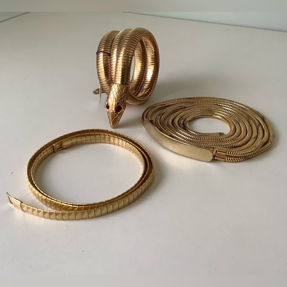 snake arm cuff new vintage 1970s TLC disco bangle bracelet - Picture 10 of 10